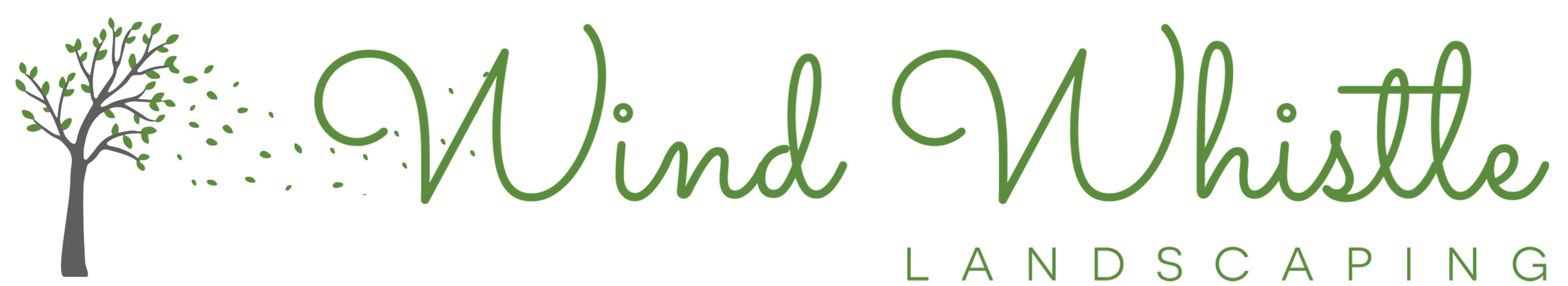 Wind-Whistle-Logo Wind Whistle Landscaping Elegant landscaping logo with tree